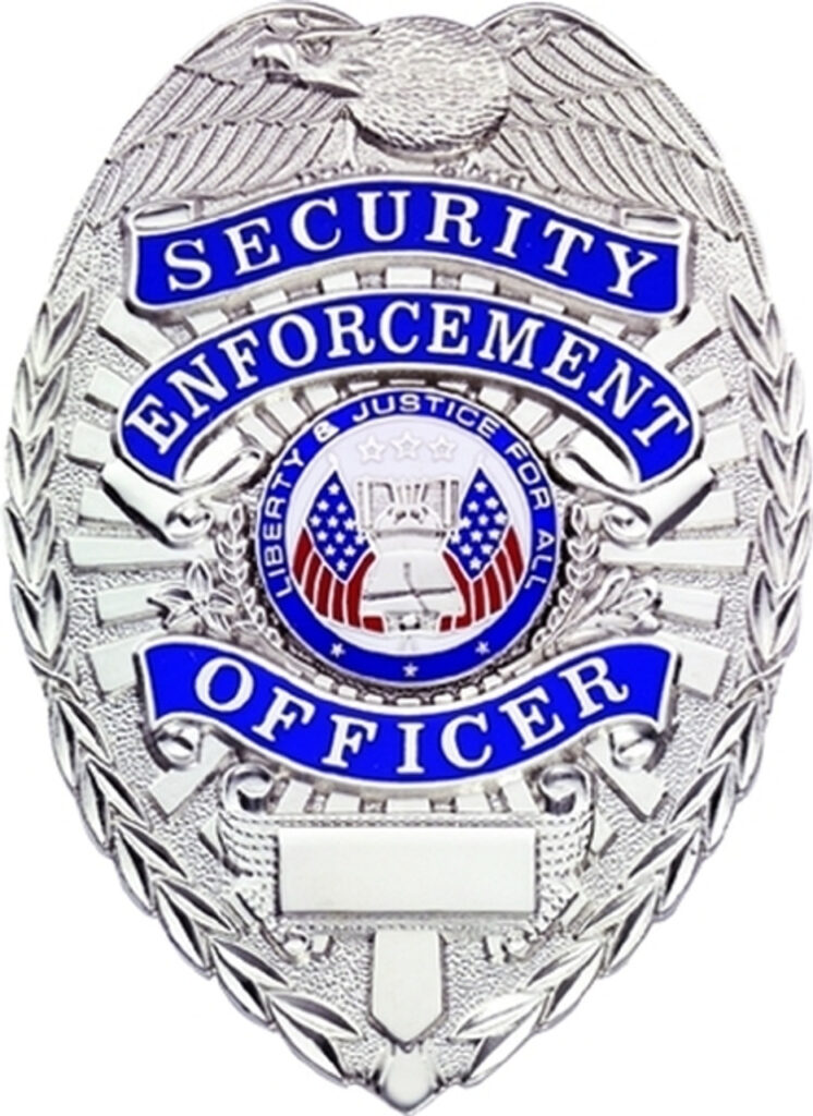 Pin Enforcement Nickel Security Enforcement Officer Badge, Durable 5-Pc Pin & Catch ...